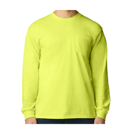 GILDAN ULTRA COTTON LS W/PCKT