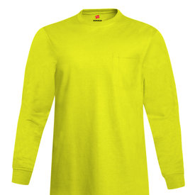 HANES WORKWEAR PKT L/S T