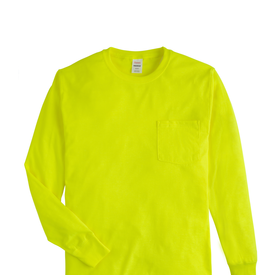 HANES WORKWEAR PKT L/S T